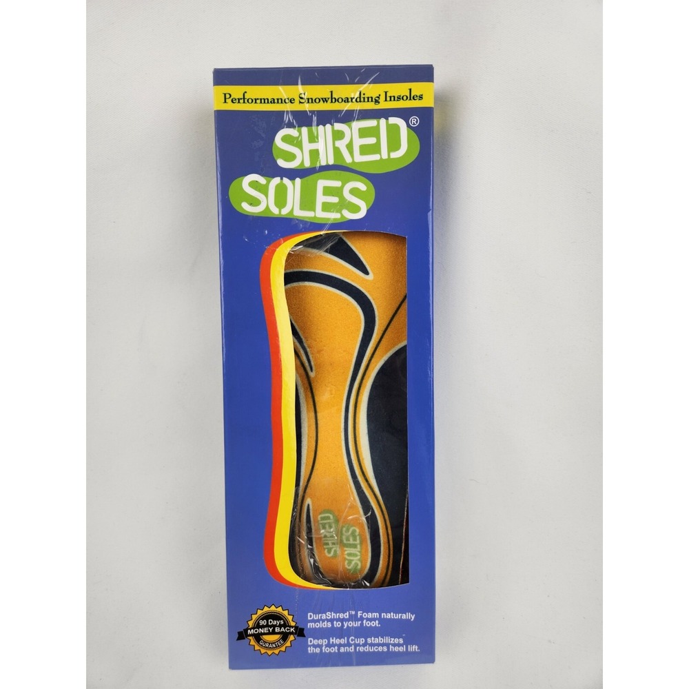 Shred Soles Performance Snowboard Boot Insoles ski boots Mens 10-11 Womens 11-12